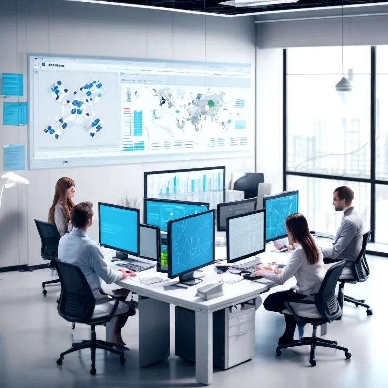 AI development team collaborating in Singapore office